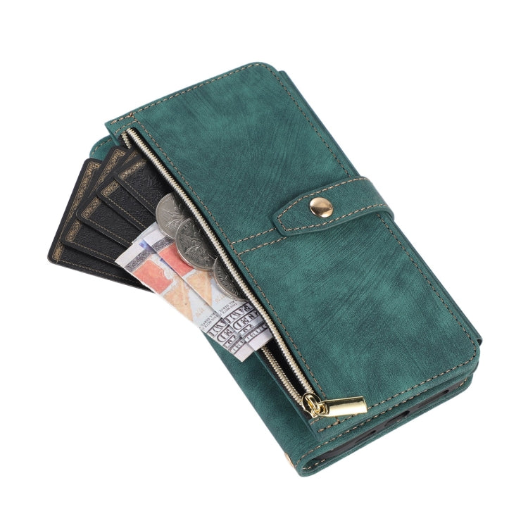 For iPhone 14 Pro Dream 9-Card Wallet Zipper Bag Leather Phone Case