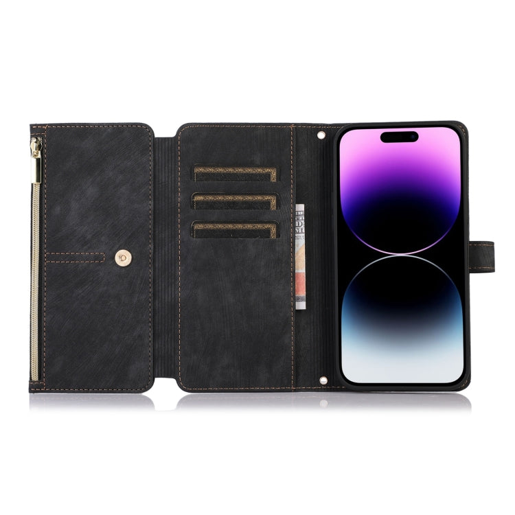 For iPhone 14 Pro Dream 9-Card Wallet Zipper Bag Leather Phone Case