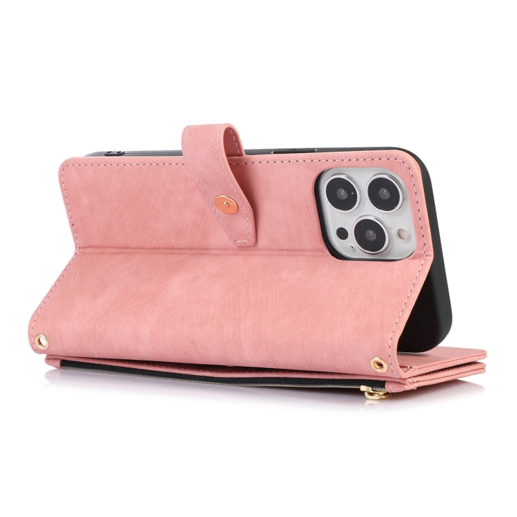 For iPhone 14 Pro Dream 9-Card Wallet Zipper Bag Leather Phone Case