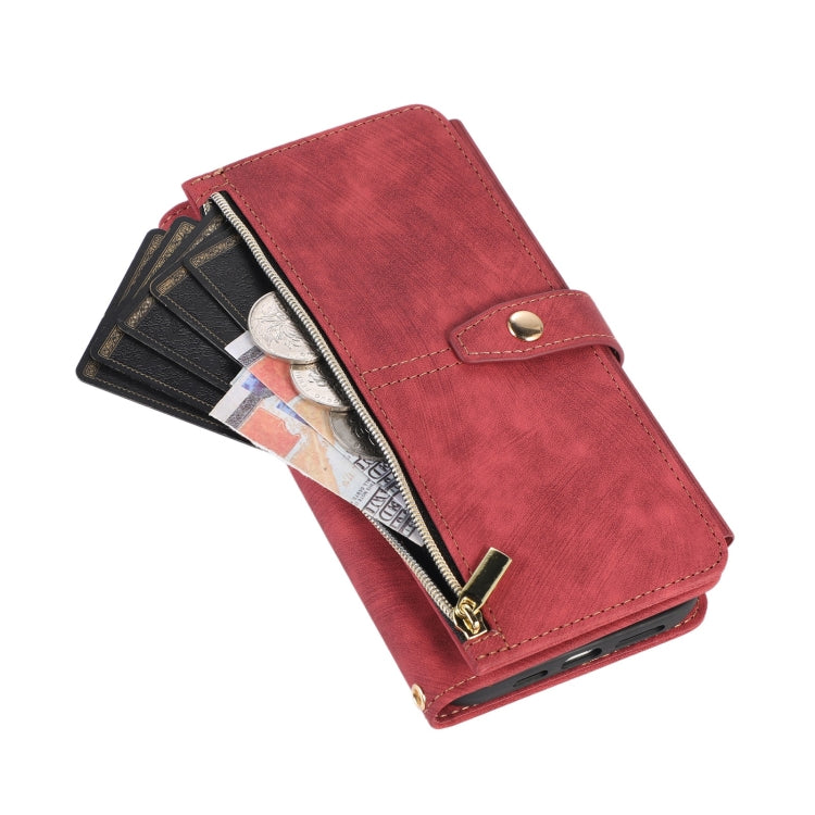 For iPhone 14 Pro Max Dream 9-Card Wallet Zipper Bag Leather Phone Case