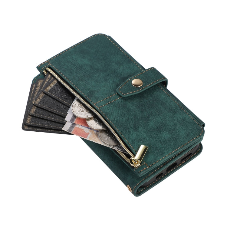 For iPhone 13 Dream 9-Card Wallet Zipper Bag Leather Phone Case