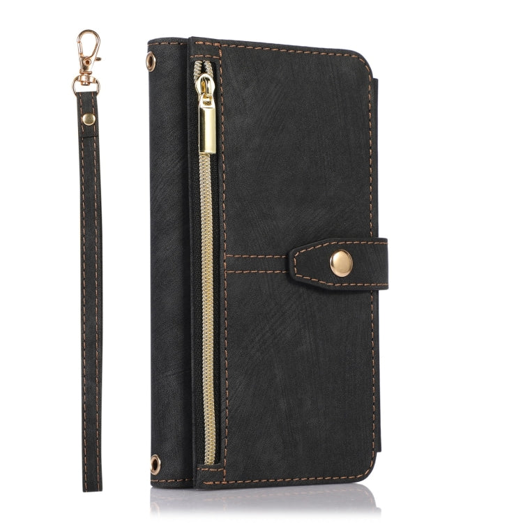 For iPhone 13 Dream 9-Card Wallet Zipper Bag Leather Phone Case
