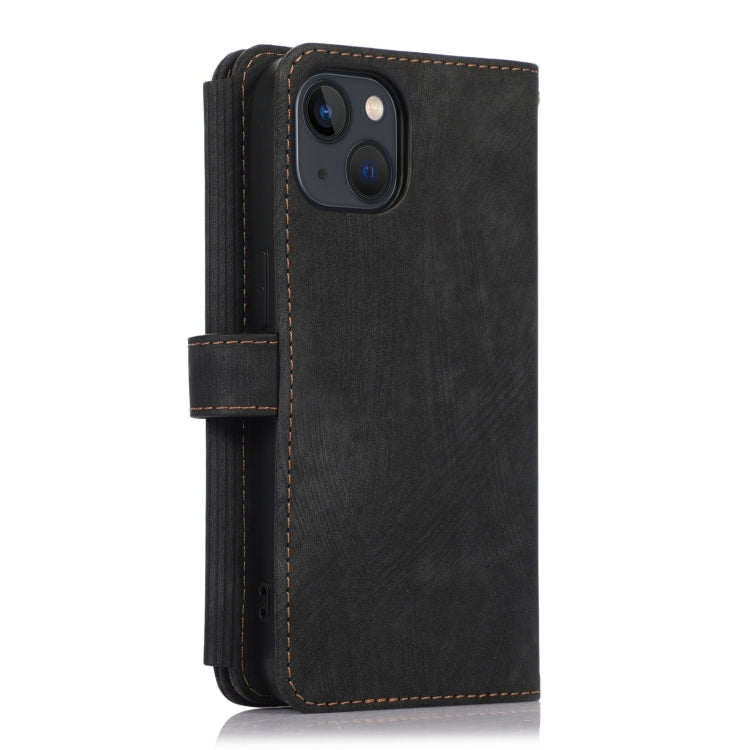 For iPhone 13 Dream 9-Card Wallet Zipper Bag Leather Phone Case