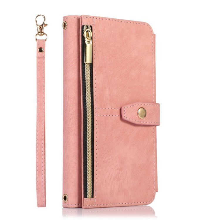 For iPhone 13 Dream 9-Card Wallet Zipper Bag Leather Phone Case