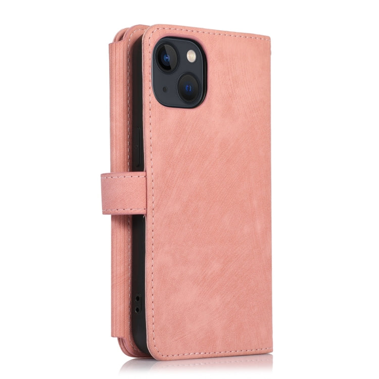 For iPhone 13 Dream 9-Card Wallet Zipper Bag Leather Phone Case