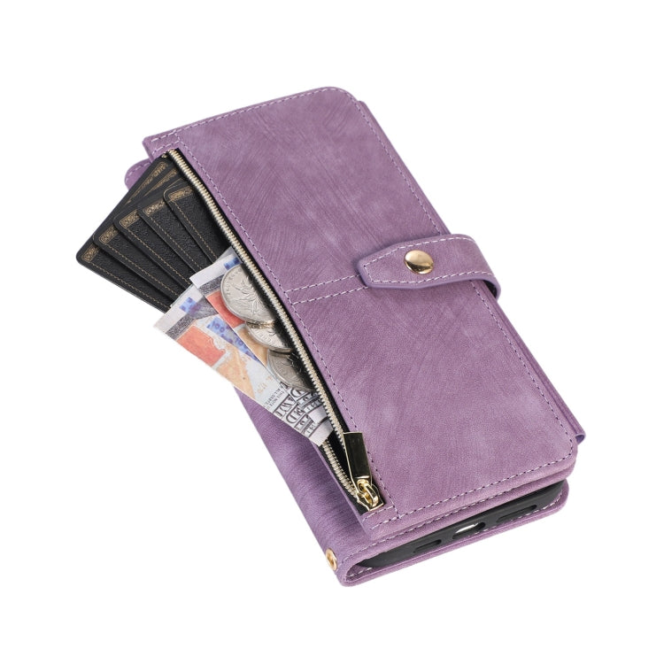 For iPhone 13 Pro Dream 9-Card Wallet Zipper Bag Leather Phone Case
