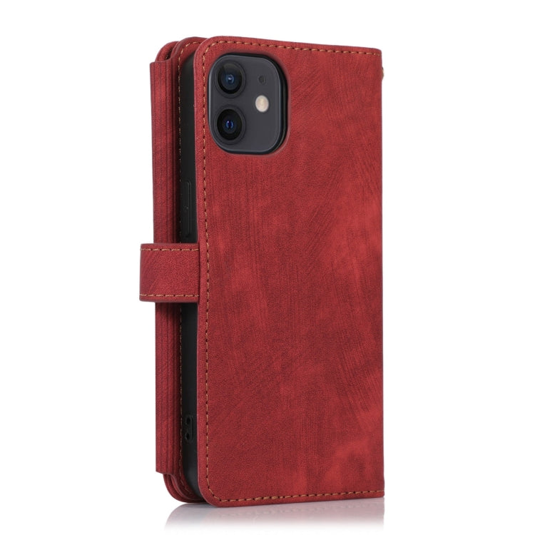 For iPhone 12 Dream 9-Card Wallet Zipper Bag Leather Phone Case