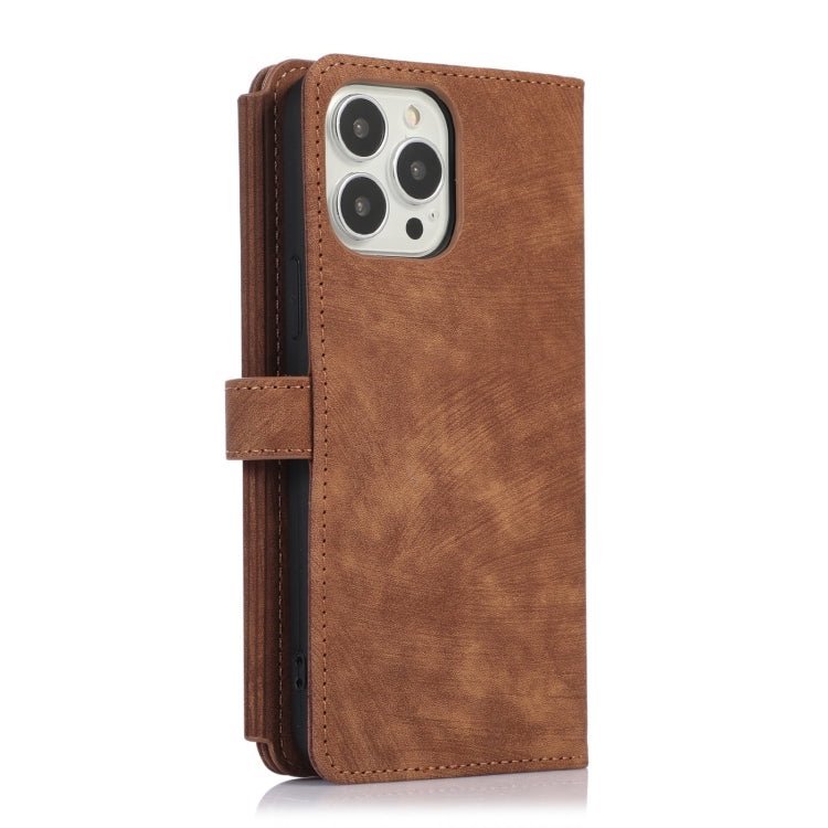 For iPhone 12 Pro Dream 9-Card Wallet Zipper Bag Leather Phone Case
