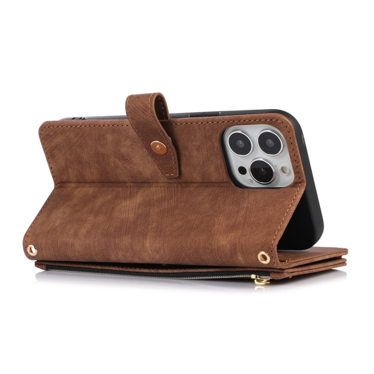 For iPhone 12 Pro Dream 9-Card Wallet Zipper Bag Leather Phone Case