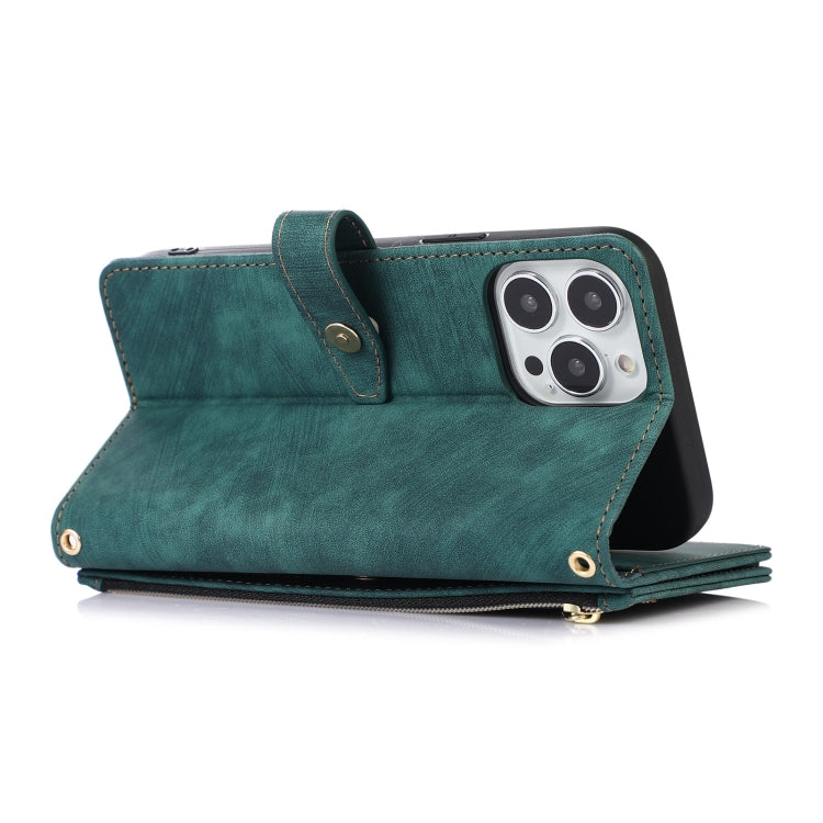 For iPhone 12 Pro Max Dream 9-Card Wallet Zipper Bag Leather Phone Case