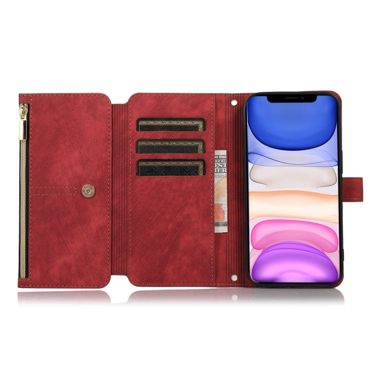 For iPhone 11 Dream 9-Card Wallet Zipper Bag Leather Phone Case