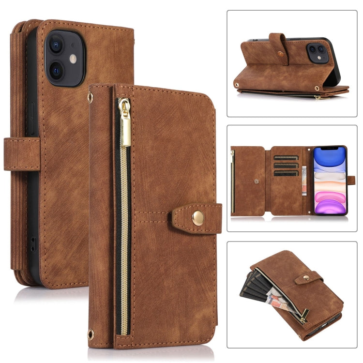 For iPhone 11 Dream 9-Card Wallet Zipper Bag Leather Phone Case