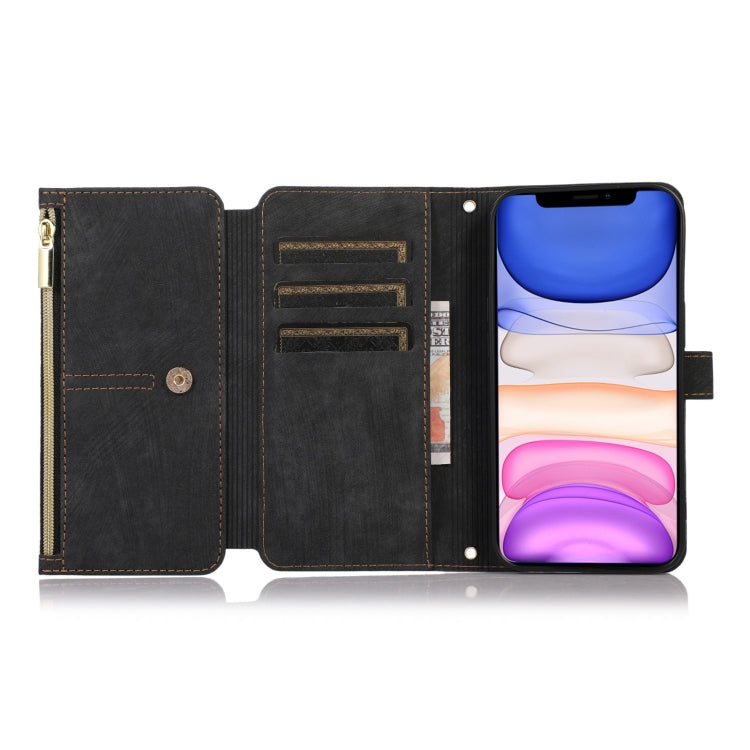 For iPhone 11 Dream 9-Card Wallet Zipper Bag Leather Phone Case