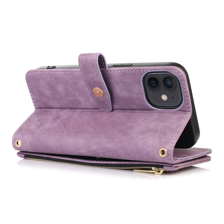 For iPhone 11 Dream 9-Card Wallet Zipper Bag Leather Phone Case
