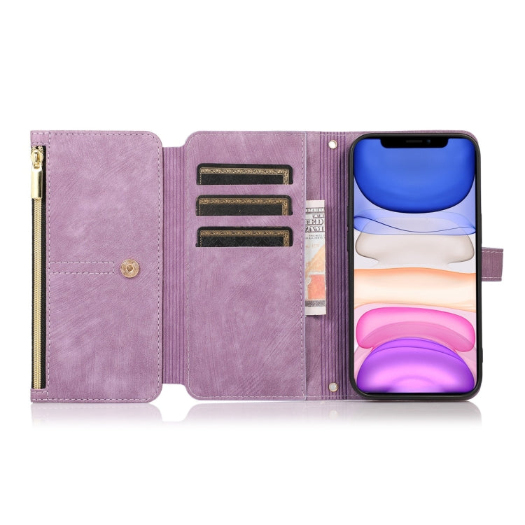 For iPhone 11 Dream 9-Card Wallet Zipper Bag Leather Phone Case