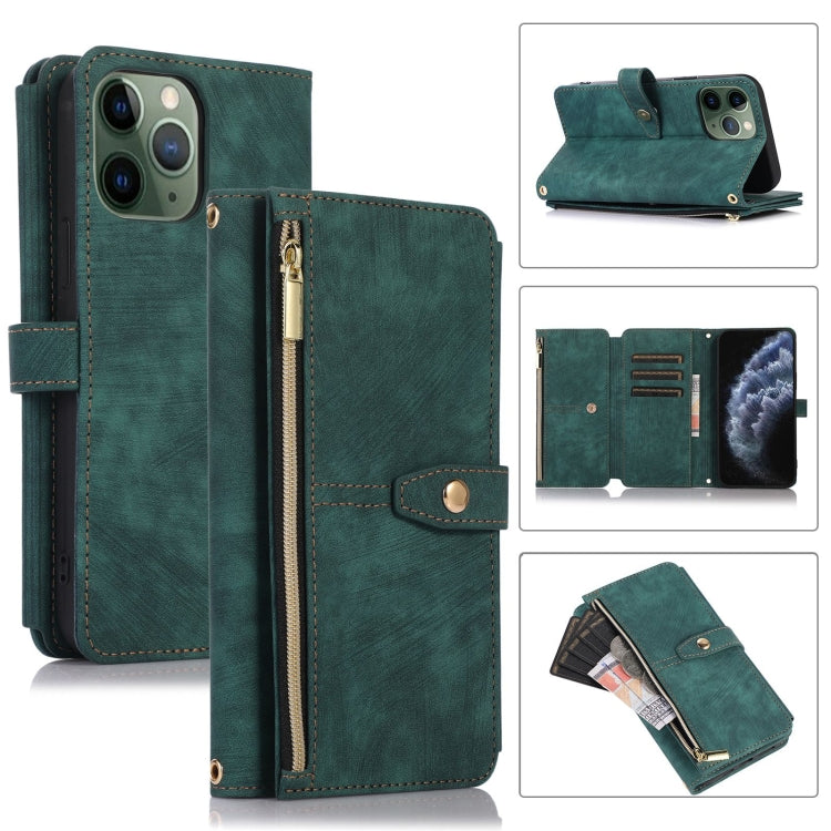 For iPhone 11 Pro Dream 9-Card Wallet Zipper Bag Leather Phone Case