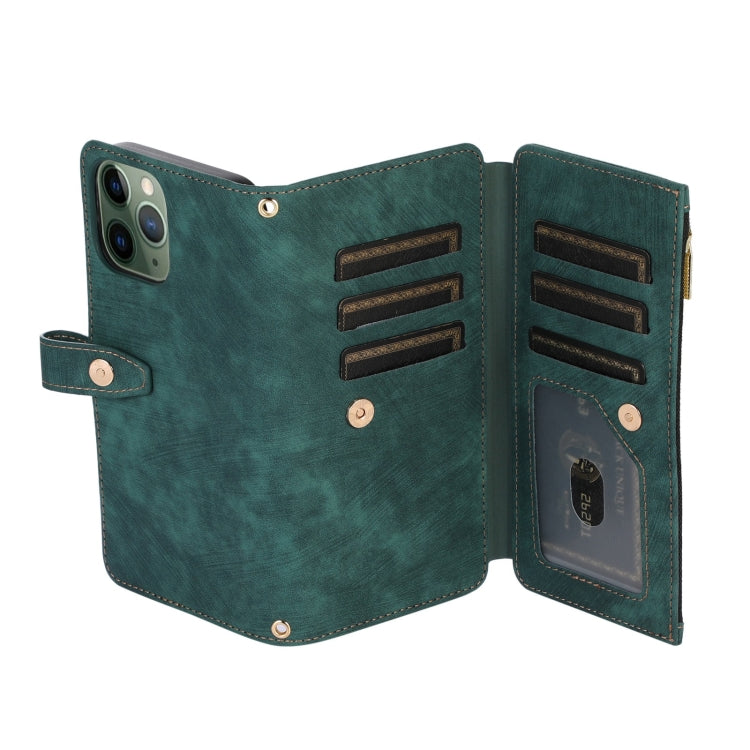 For iPhone 11 Pro Dream 9-Card Wallet Zipper Bag Leather Phone Case