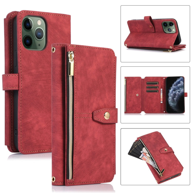 For iPhone 11 Pro Dream 9-Card Wallet Zipper Bag Leather Phone Case