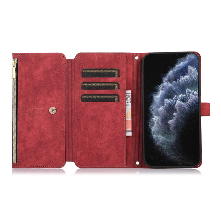 For iPhone 11 Pro Dream 9-Card Wallet Zipper Bag Leather Phone Case