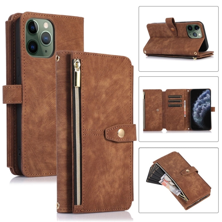For iPhone 11 Pro Dream 9-Card Wallet Zipper Bag Leather Phone Case