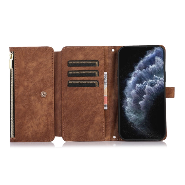 For iPhone 11 Pro Dream 9-Card Wallet Zipper Bag Leather Phone Case