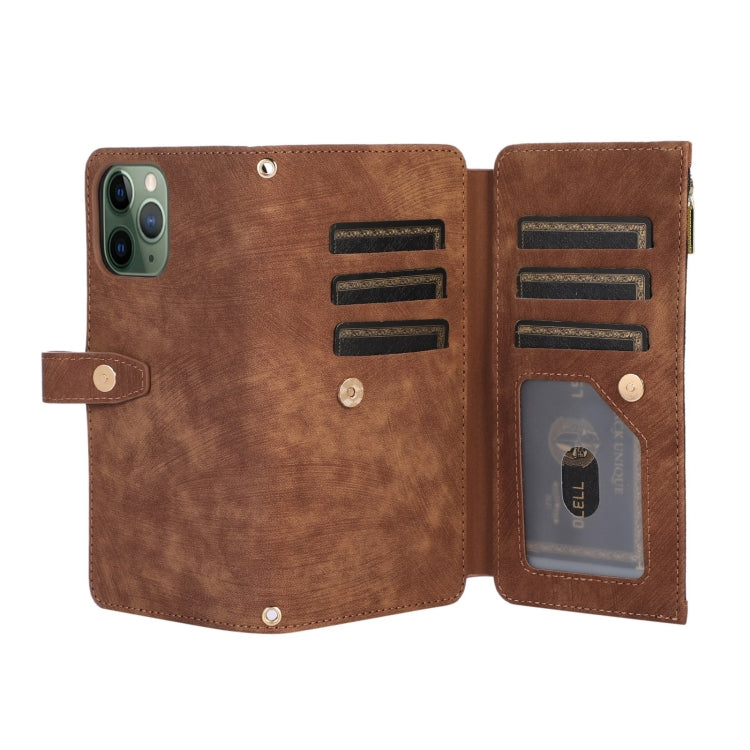 For iPhone 11 Pro Dream 9-Card Wallet Zipper Bag Leather Phone Case