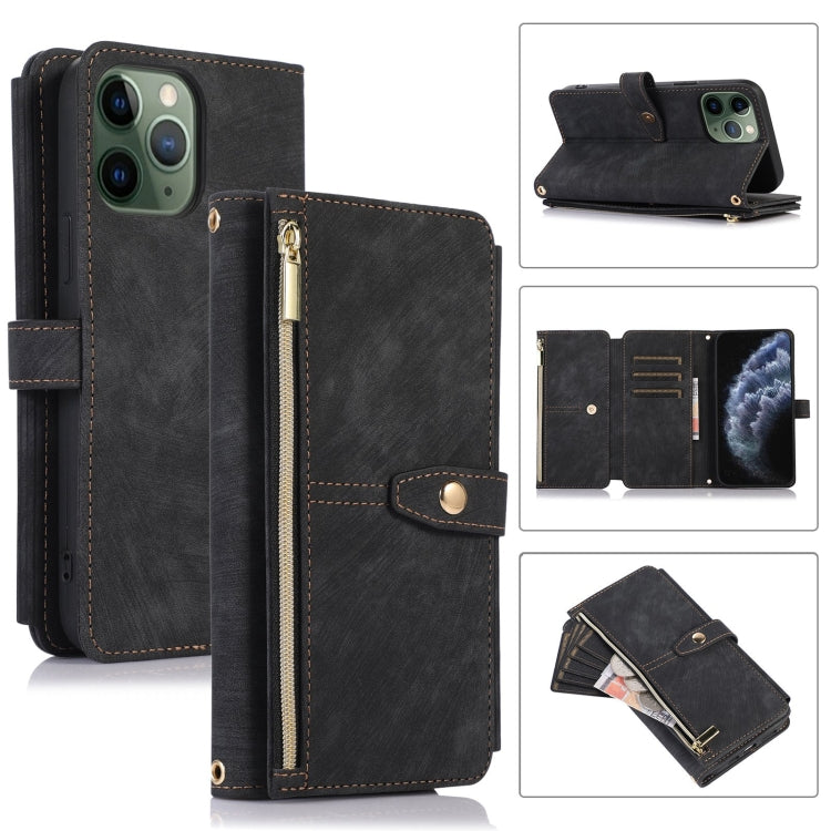 For iPhone 11 Pro Max Dream 9-Card Wallet Zipper Bag Leather Phone Case