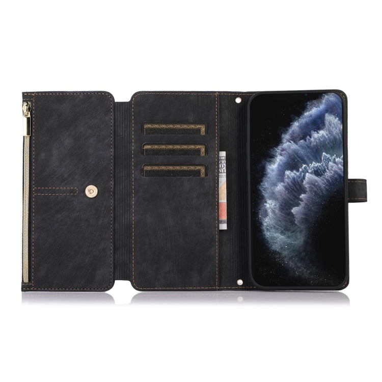 For iPhone 11 Pro Max Dream 9-Card Wallet Zipper Bag Leather Phone Case