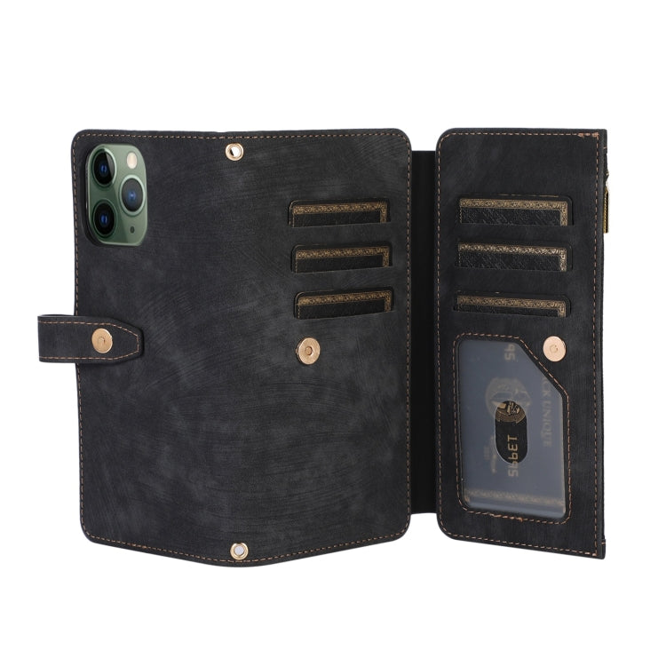 For iPhone 11 Pro Max Dream 9-Card Wallet Zipper Bag Leather Phone Case