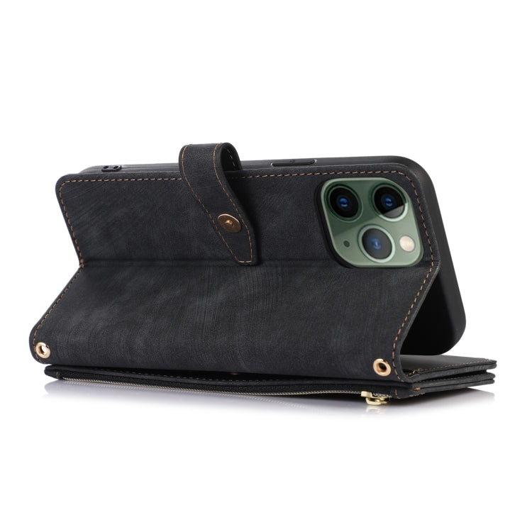 For iPhone 11 Pro Max Dream 9-Card Wallet Zipper Bag Leather Phone Case