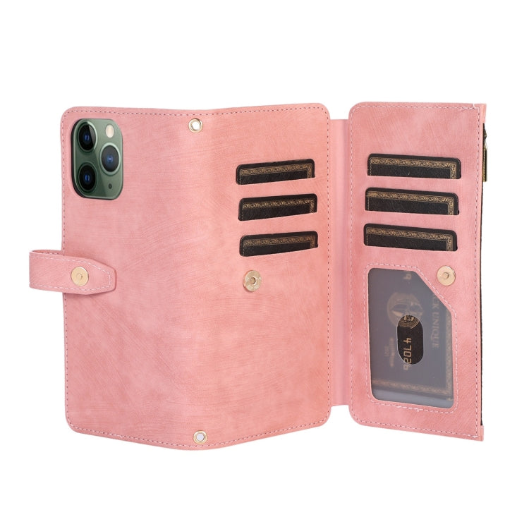 For iPhone 11 Pro Max Dream 9-Card Wallet Zipper Bag Leather Phone Case
