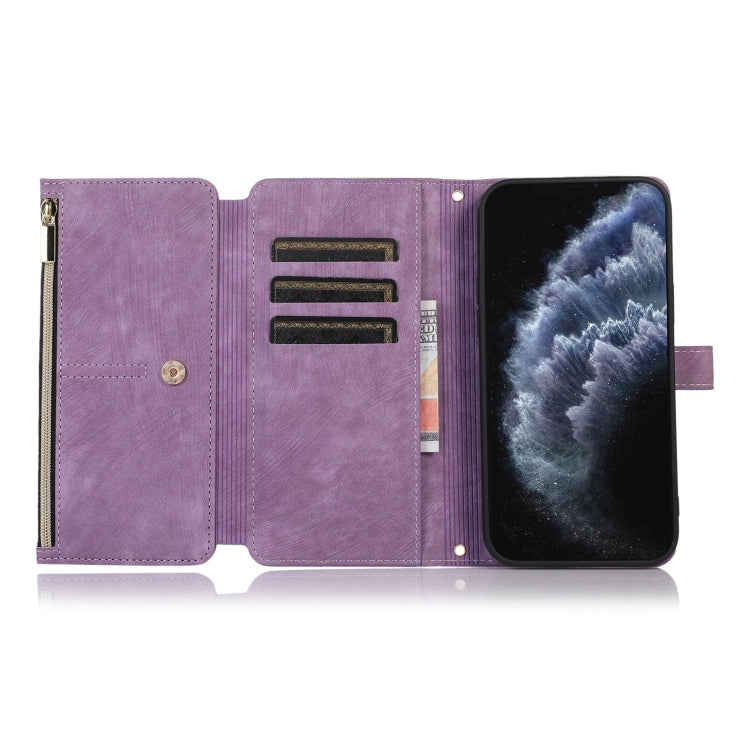 For iPhone 11 Pro Max Dream 9-Card Wallet Zipper Bag Leather Phone Case