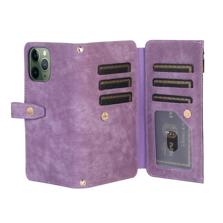 For iPhone 11 Pro Max Dream 9-Card Wallet Zipper Bag Leather Phone Case