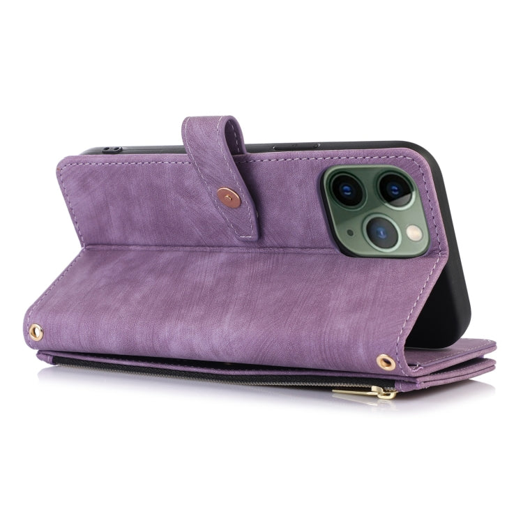 For iPhone 11 Pro Max Dream 9-Card Wallet Zipper Bag Leather Phone Case