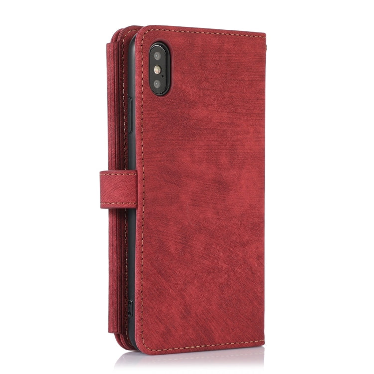 For iPhone X / XS Dream 9-Card Wallet Zipper Bag Leather Phone Case