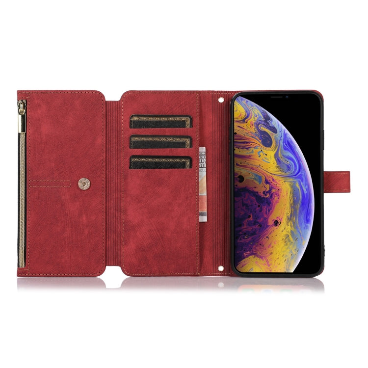 For iPhone X / XS Dream 9-Card Wallet Zipper Bag Leather Phone Case