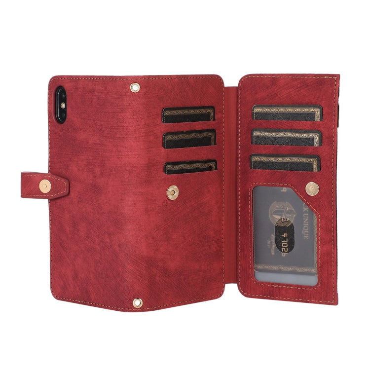 For iPhone X / XS Dream 9-Card Wallet Zipper Bag Leather Phone Case
