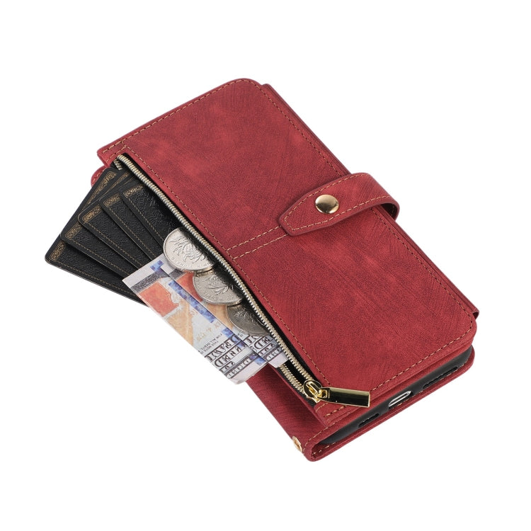 For iPhone X / XS Dream 9-Card Wallet Zipper Bag Leather Phone Case