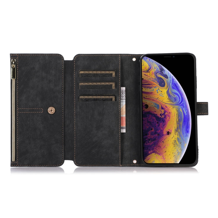 For iPhone X / XS Dream 9-Card Wallet Zipper Bag Leather Phone Case