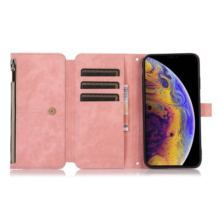 For iPhone X / XS Dream 9-Card Wallet Zipper Bag Leather Phone Case