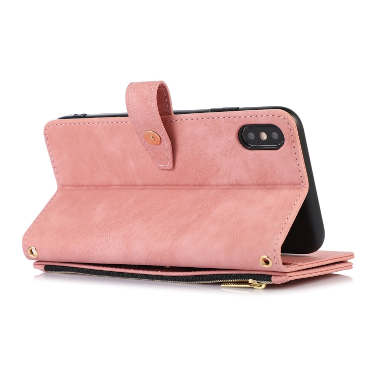 For iPhone X / XS Dream 9-Card Wallet Zipper Bag Leather Phone Case