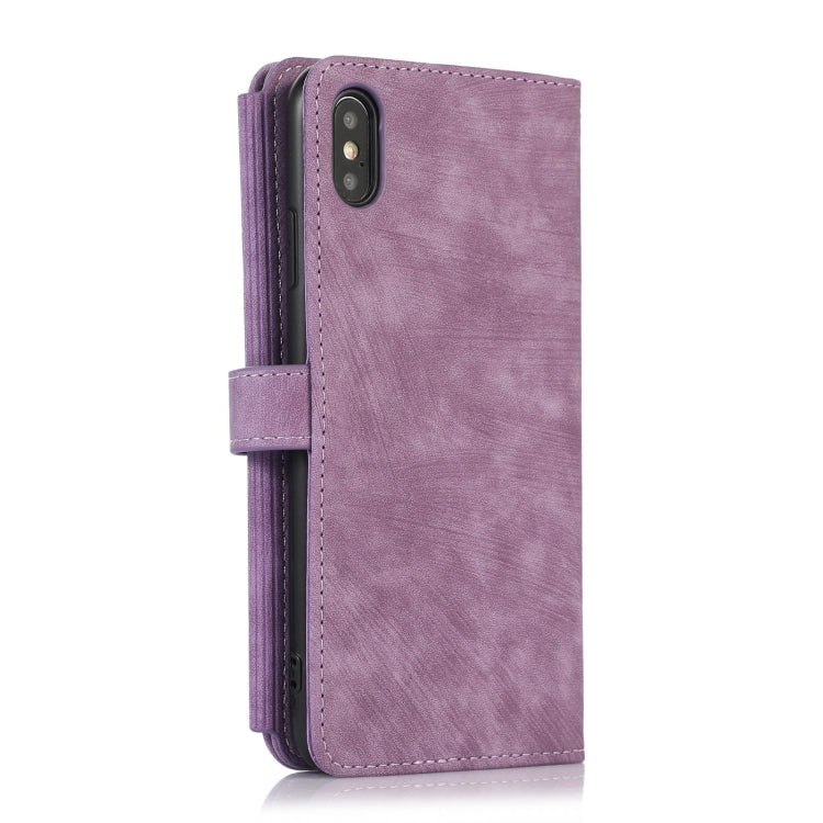 For iPhone X / XS Dream 9-Card Wallet Zipper Bag Leather Phone Case