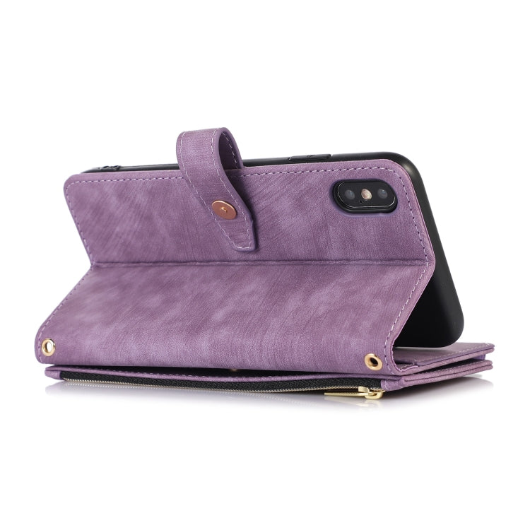For iPhone X / XS Dream 9-Card Wallet Zipper Bag Leather Phone Case