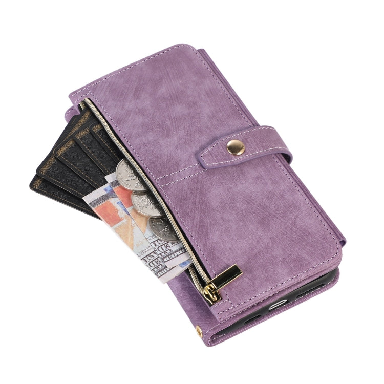 For iPhone X / XS Dream 9-Card Wallet Zipper Bag Leather Phone Case