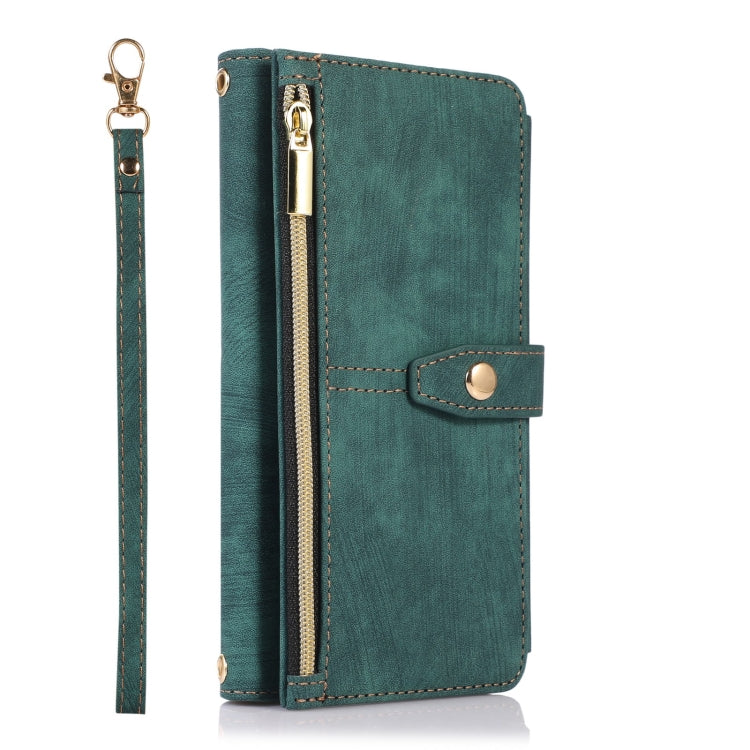 For iPhone XR Dream 9-Card Wallet Zipper Bag Leather Phone Case