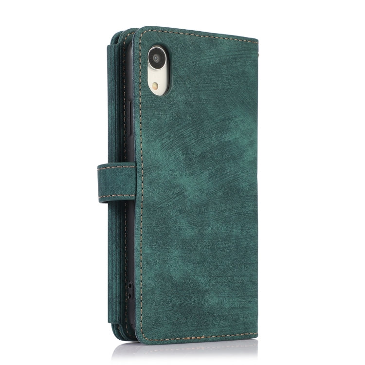 For iPhone XR Dream 9-Card Wallet Zipper Bag Leather Phone Case