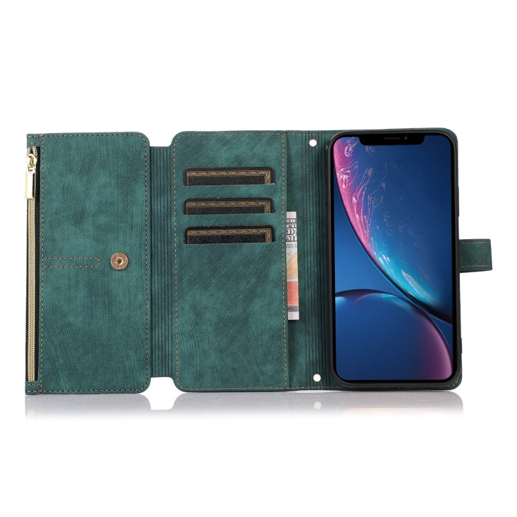 For iPhone XR Dream 9-Card Wallet Zipper Bag Leather Phone Case