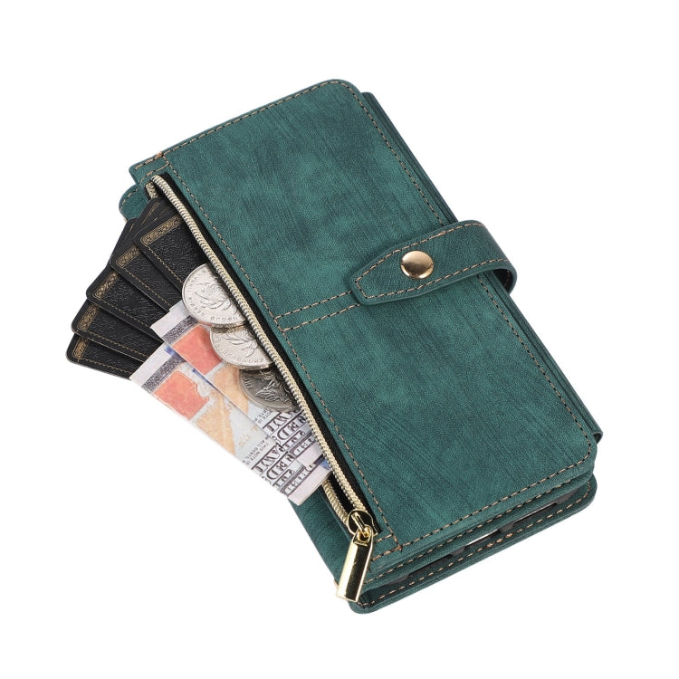 For iPhone XR Dream 9-Card Wallet Zipper Bag Leather Phone Case