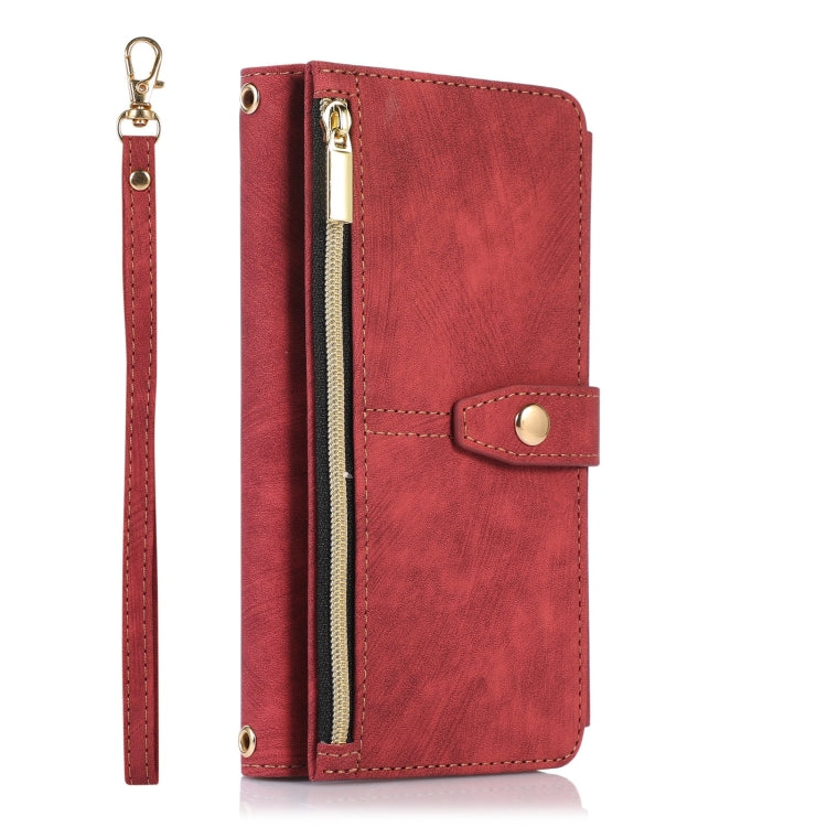 For iPhone XR Dream 9-Card Wallet Zipper Bag Leather Phone Case