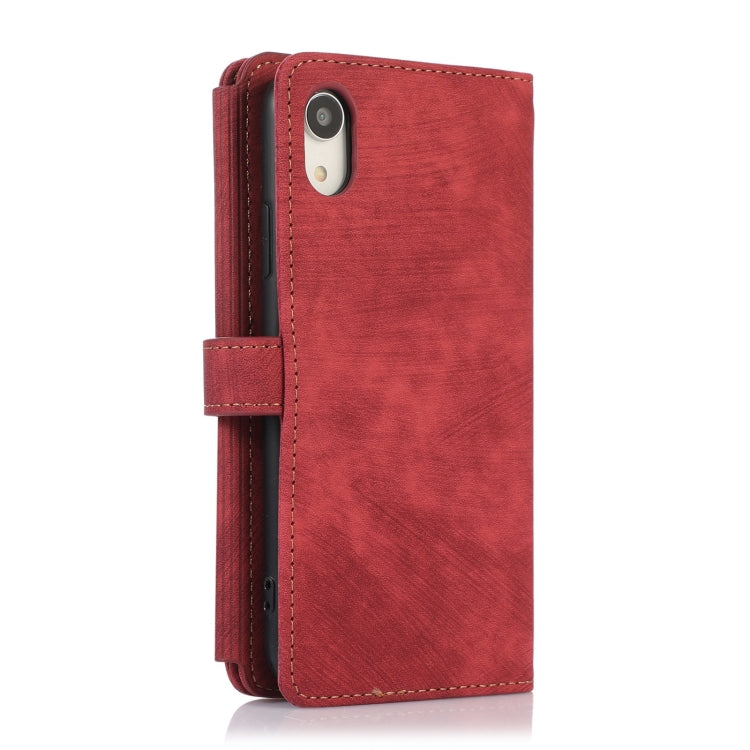 For iPhone XR Dream 9-Card Wallet Zipper Bag Leather Phone Case